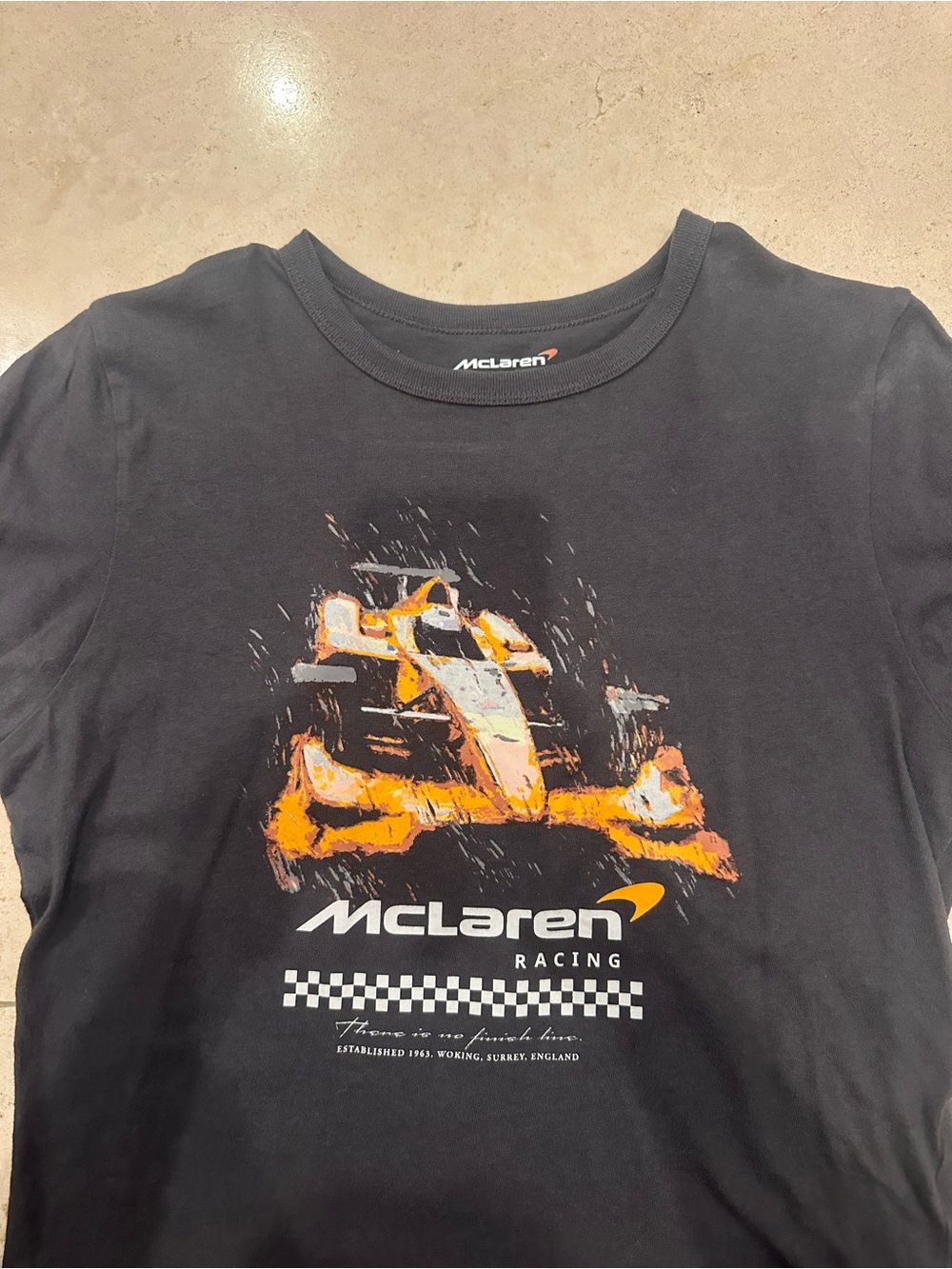 Abercrombie & Fitch McLaren Racing Graphic Tee with Orange Accents
